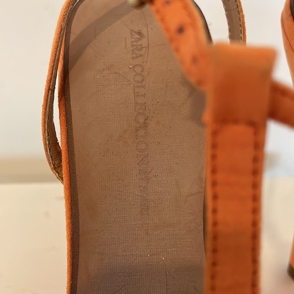 Zara Collection 1920’s Inspired Orange Heels - Picture 6 of 7